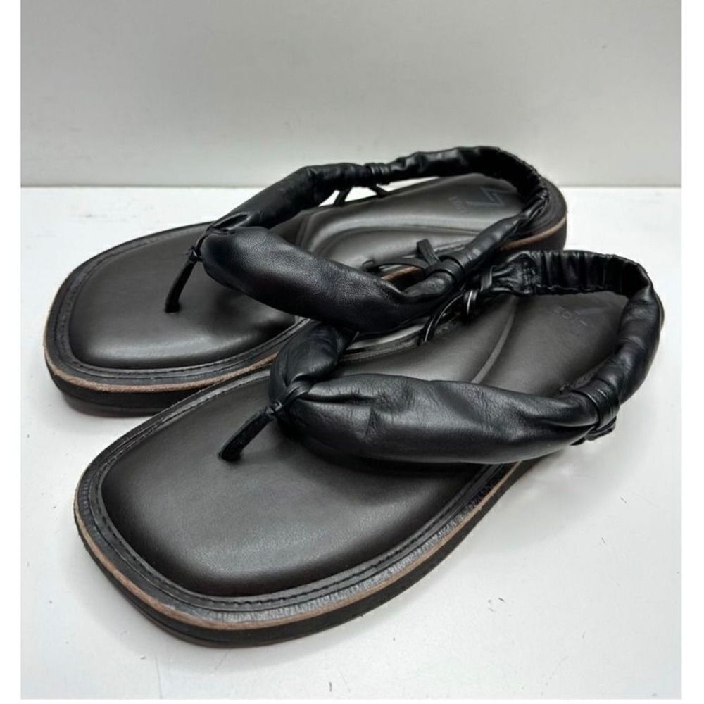 Naturalizer 27 Edit Sandals Size 8 Black Leather‎ Slingback Slip On Open Toe - Picture 3 of 8